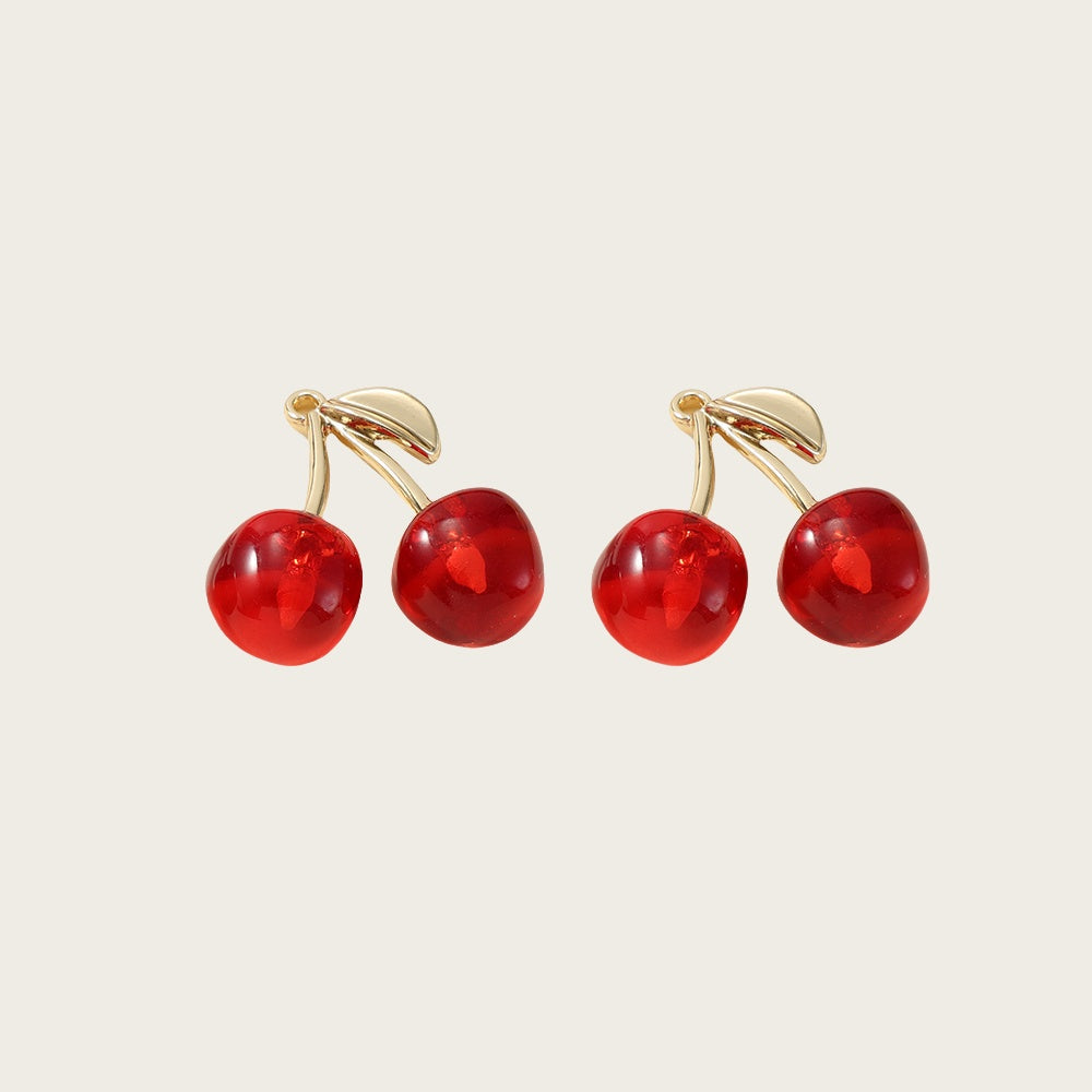 2PCS Fruit Cherry Fashion Pendant Set