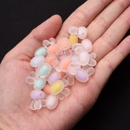 Colored Rabbit Head Acrylic Spacer Beads