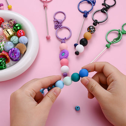 10-Piece Beadable Keychain Bar & Pouch Set