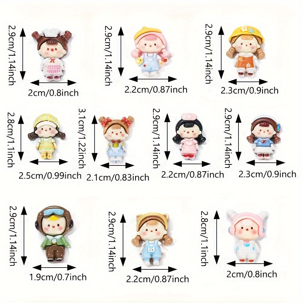 Flat Back Resin Girl Patches