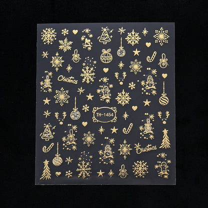 Gold Pattern Manicure Stickers