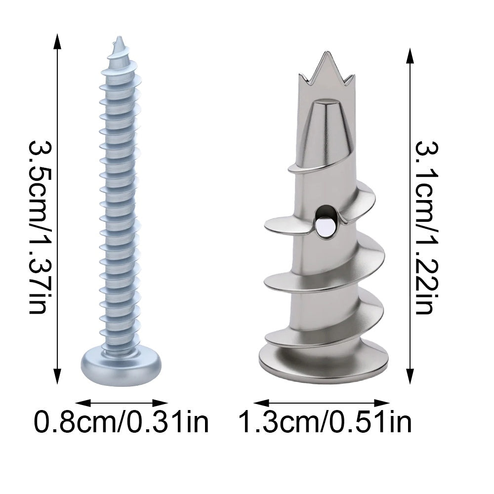 Zinc Alloy Hollow Wall Anchor Set