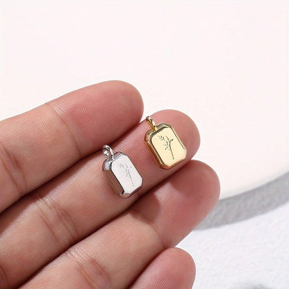 9x15 mm Lavender Alloy Pendant Charms