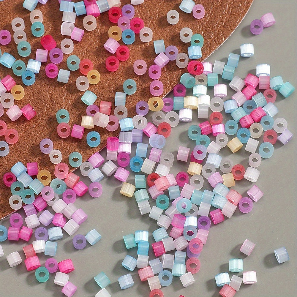 Cat's Eye Brushed Glass Beads