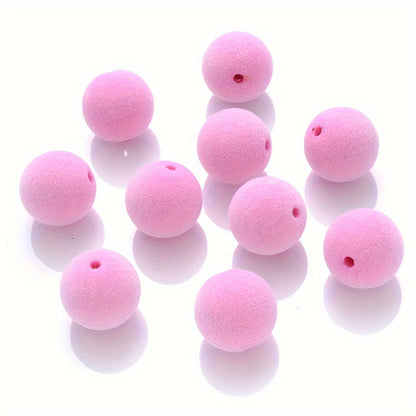 Flocking Pompom Acrylic Beads