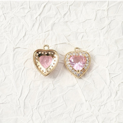 Vintage Heart Glass Pendants