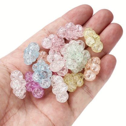 10PCS 16×24mm Cracked Cloud Acrylic Bead Set