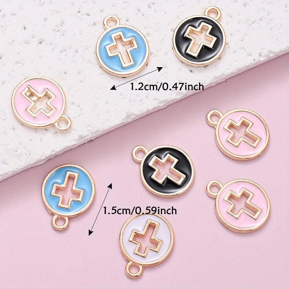 Enamel Cross Pendant Charms