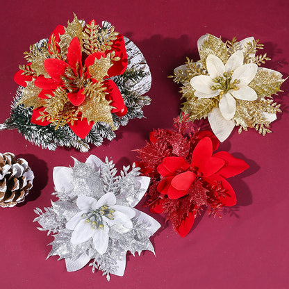 Elegant Handmade Christmas Plastic Flowers