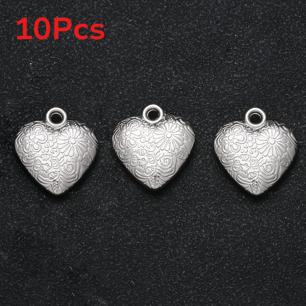 10PCS Gold & Silver CCB Love Pendant Set